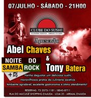 panfleto Noite do Samba Rock com Abel Chaves e Banda