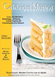 panfleto Caf com Msica beneficiente