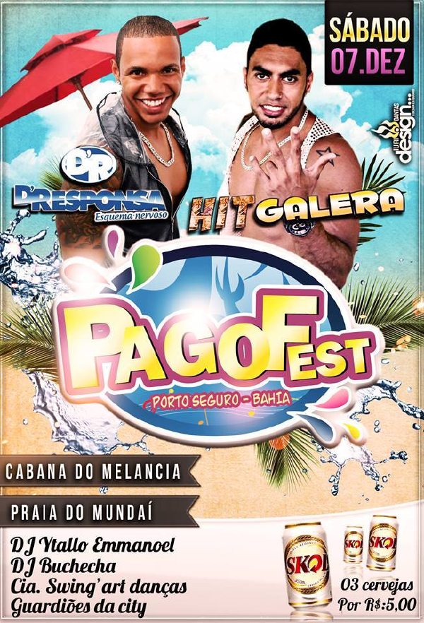 Cartaz   Cabana da Melancia - Praia do Munda, Sábado 7 de Dezembro de 2013