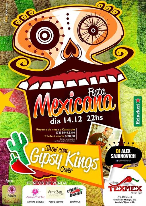 Cartaz   Milloca TexMex Music Bar - Rua du Mucug, 250, Sábado 14 de Dezembro de 2013