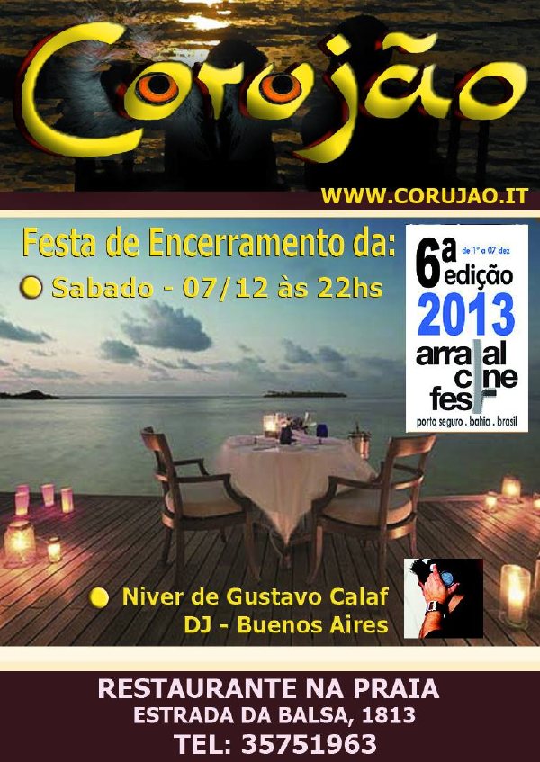Cartaz   Corujo - Estrada da Balsa 1813 - Praia de Araape, Sábado 7 de Dezembro de 2013