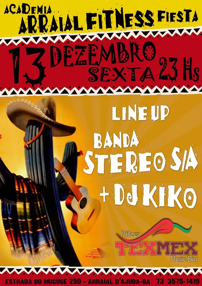 Cartaz   Milloca TexMex Music Bar - Rua du Mucug, 250, Sexta-feira 13 de Dezembro de 2013
