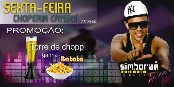 Cartaz   Choperia & Caf Cambu - Av. dos Navegantes, Sexta-feira 23 de Maio de 2014