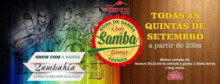 Cartaz   Milloca TexMex Music Bar - Rua du Mucug, 250, Quinta-feira 4 de Setembro de 2014