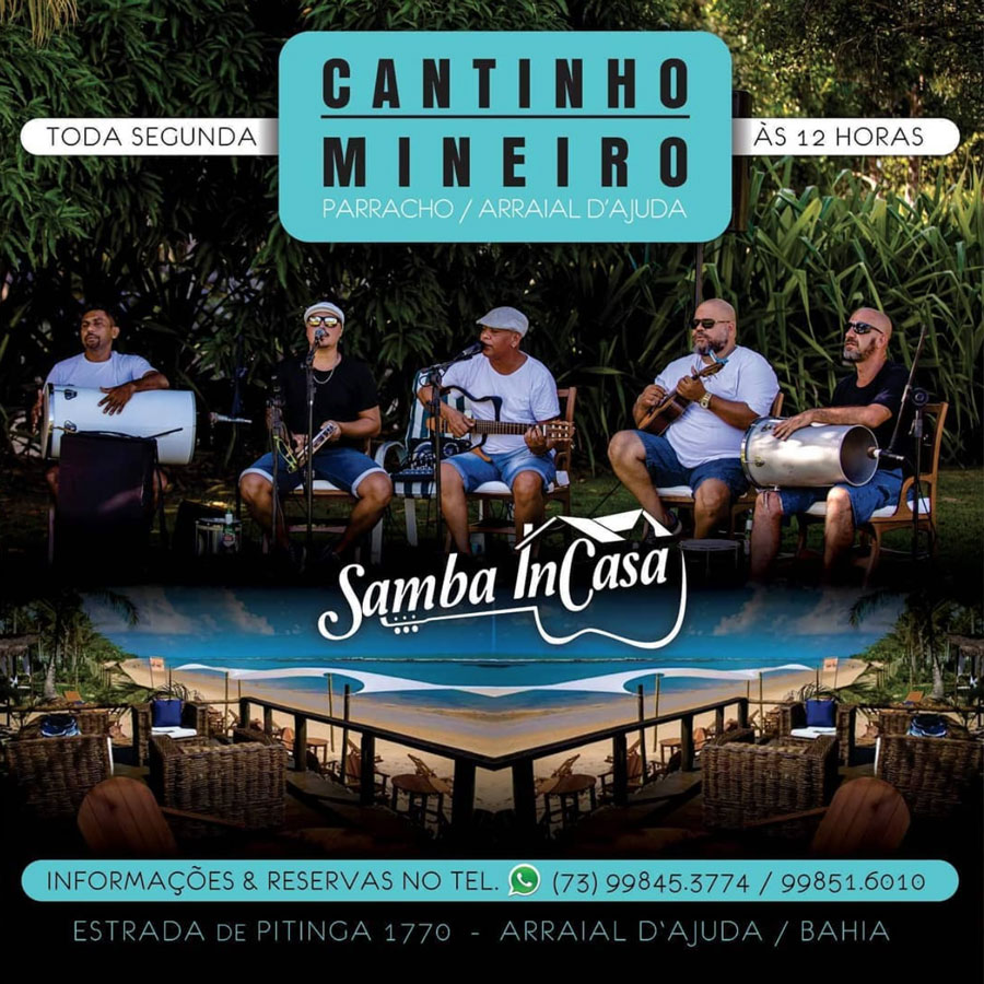 Cartaz  - Cantinho Mineiro Praia - Rua do Mucug, 1680, Segunda-feira 25 de Novembro de 2019