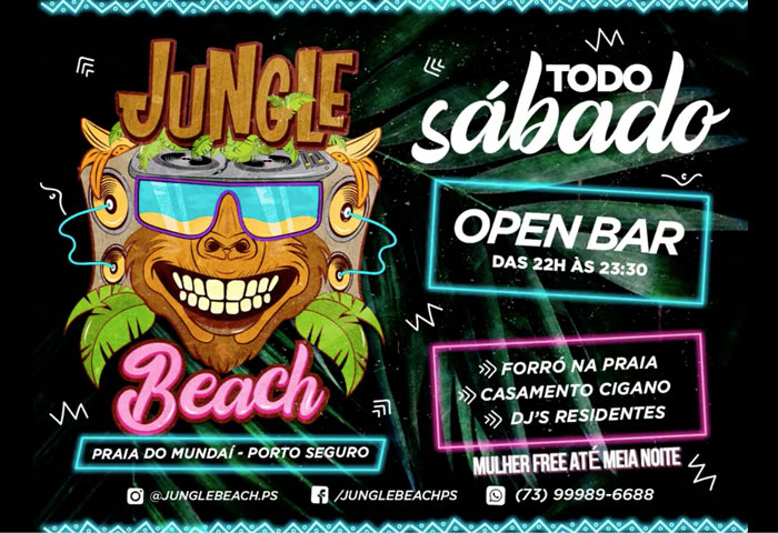 Cartaz  - Jungle Beach - Praia do Munda, Sábado 2 de Novembro de 2019