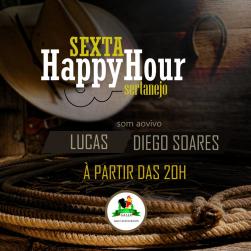 panfleto Happy Hour com Lucas & Diego Soares