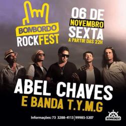 panfleto Bombordo Rock Fest - Abel Chaves e banda TYMG