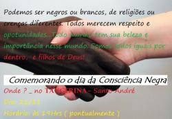 panfleto Dia da Conscincia Negra