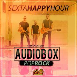 panfleto Happy Hour com Audiobox