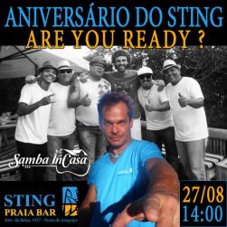 panfleto Niver do STING com Samba InCasa