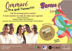 panfleto Sarau Cultural Especial - Sabi & A Mar 'Pra qu Temer ???'