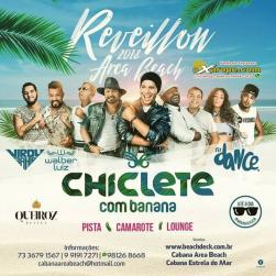 panfleto Reveillon 2018 - CHICLETE COM BANANA + Virou Bahia + Walber Luiz