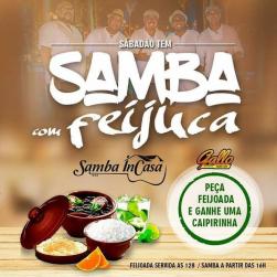 panfleto Feijoada com Samba InCasa e Gabriela Maja