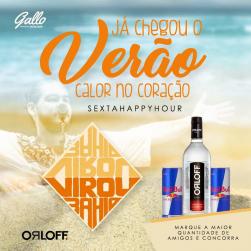 panfleto Happy Hour com Virou Bahia