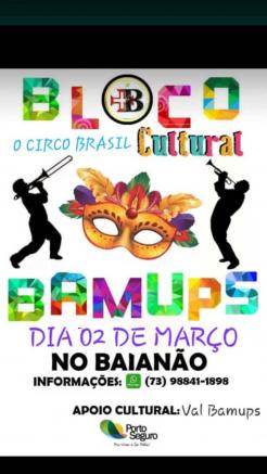 panfleto Bloco Cultural BAMUPS