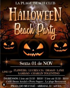 panfleto Haloween Beach Party