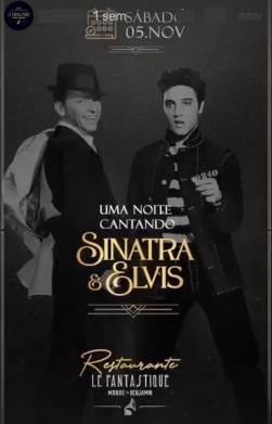 panfleto Uma noite cantando Sinatra & Elvis
