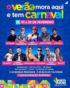panfleto Carnaval Porto Seguro 2024