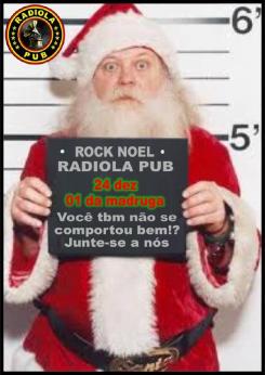 panfleto Rock Noel Radiola Pub com a Academia Ellite