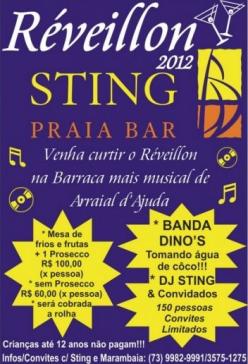 panfleto Reveillon do Sting 2012