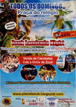 panfleto Zouk Lambada Night