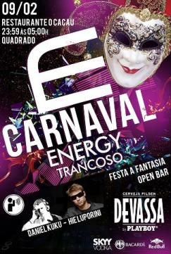 panfleto Carnaval Energy Trancoso 2013