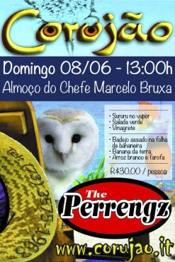 panfleto Almoo do Chefe Marcelo Bruxa + Niver do Joo + The Perrengz