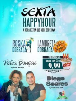 panfleto Happy Hour com Petra Bou�as & Diego Soares