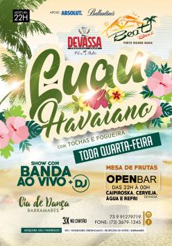 panfleto Luau Havaiano