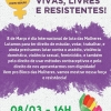 panfleto Mulheres: Vivas, Livres e Resistentes