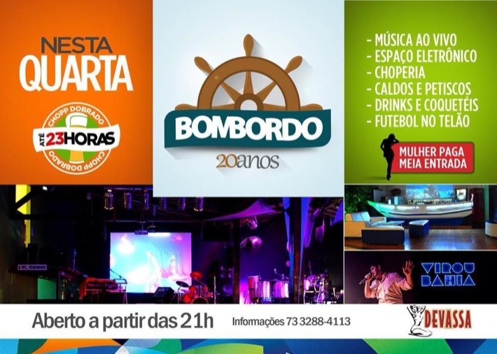 Cartaz  - Bombordo - Av. 22 de abril, 151 - ao lado do trevo do Cabral, Quarta-feira 27 de Maio de 2015