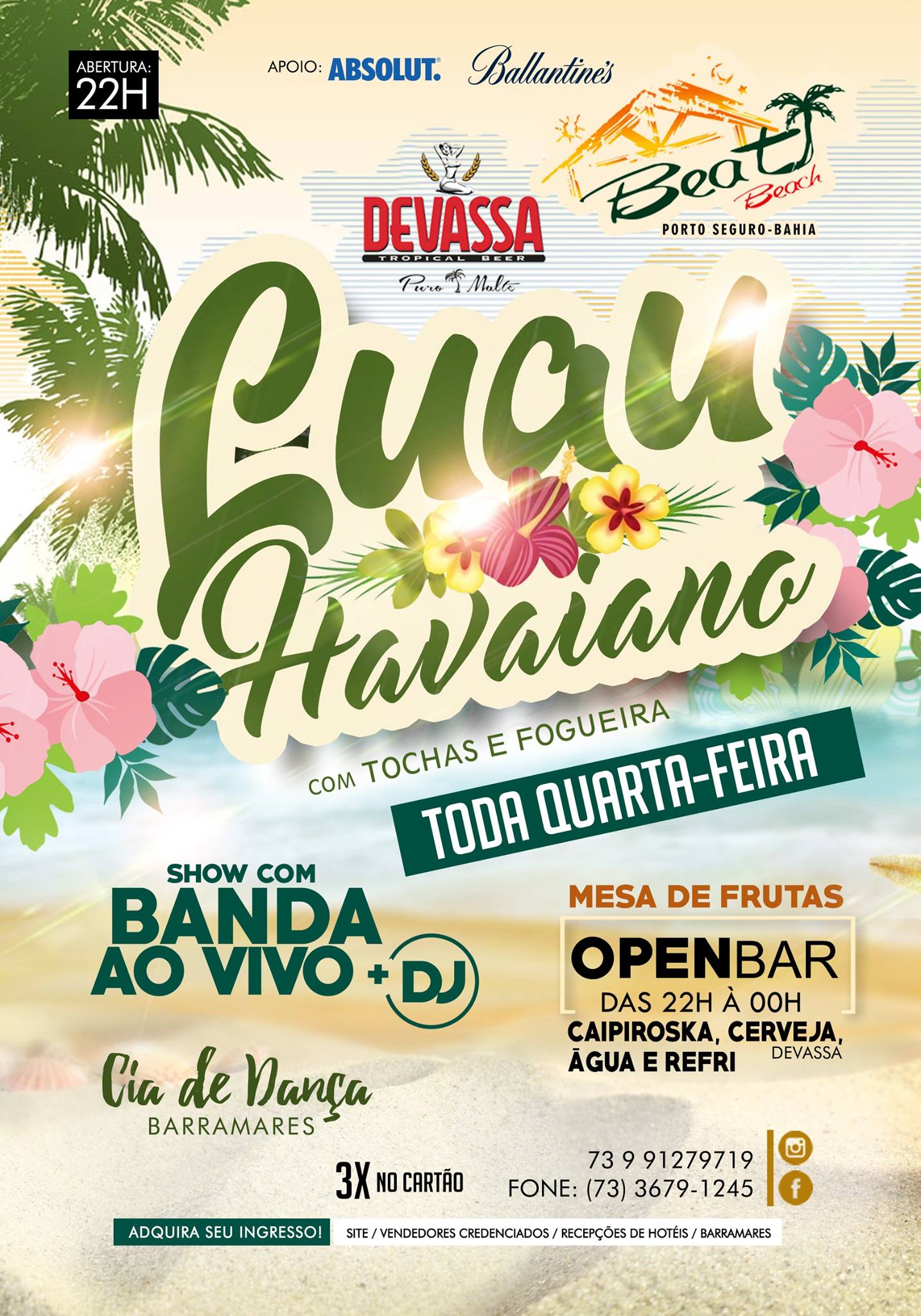 Cartaz  - Beat Beach - Av. Beira Mar, 5585 - Praia de Taperapu, Quarta-feira 14 de Fevereiro de 2018