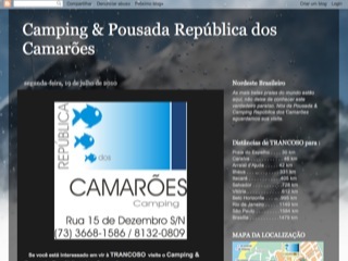 panfleto Camping & Pousada República dos Camarões