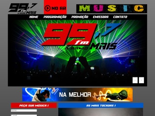 panfleto Rádio 99 FM - A Rádio +
